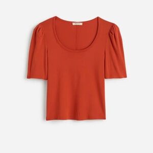 Madewell puff sleeve scoopneck tee